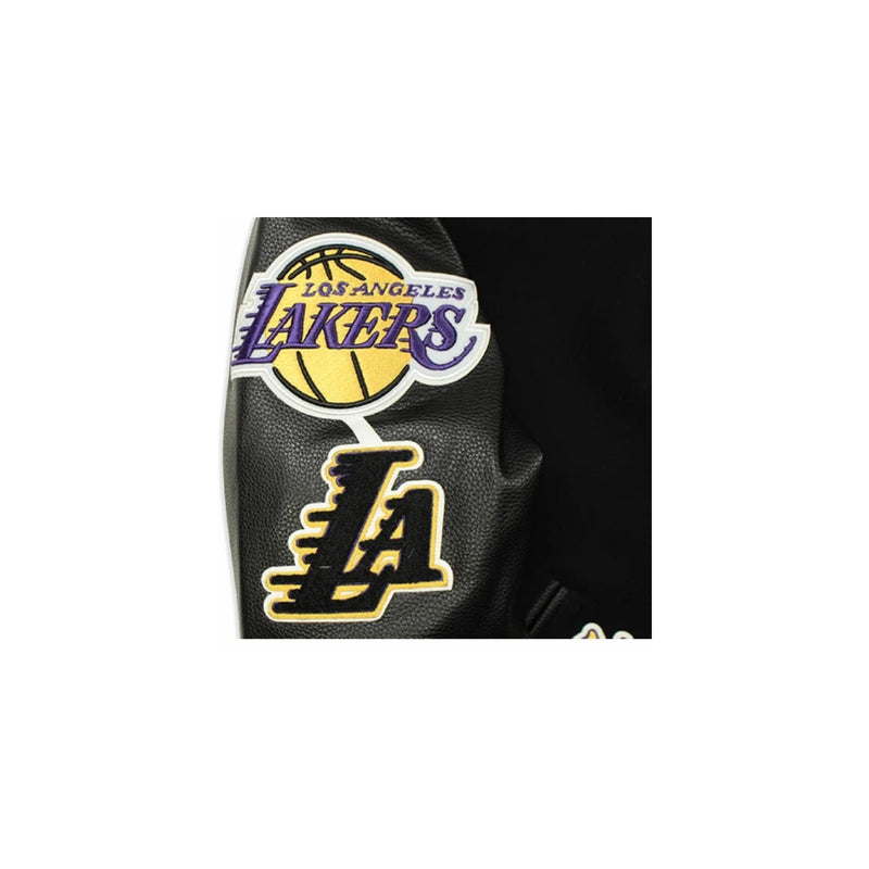 Pro Standard Mens NBA Los Angeles Lakers Logo Varsity Jacket BLL651677-BLK Black