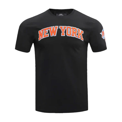 Pro Standard Mens NBA New York Knicks Classic Chenille Crew Neck T-Shirt BNK151552-BLK Black