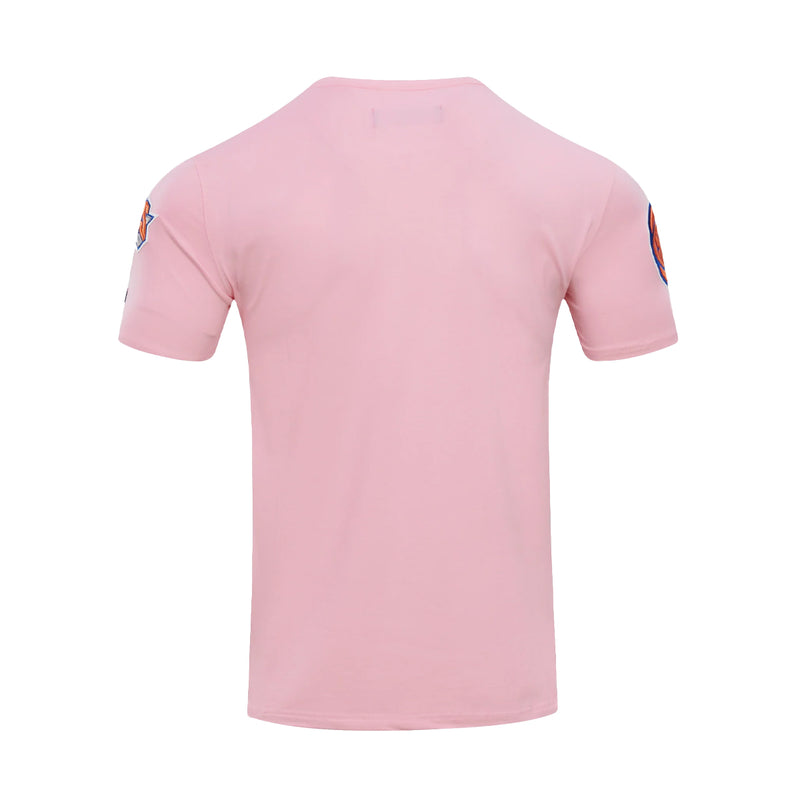 Pro Standard Mens NBA New York Knicks Classic Chenille Crew Neck T-Shirt BNK151552-PNK Pink