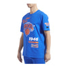 Pro Standard Mens NBA New York Knicks Fast Lane Single Jersey Crew Neck T-Shirt BNK1515526-RYB Royal Blue