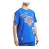 Pro Standard Mens NBA New York Knicks Fast Lane Single Jersey Crew Neck T-Shirt BNK1515526-RYB Royal Blue