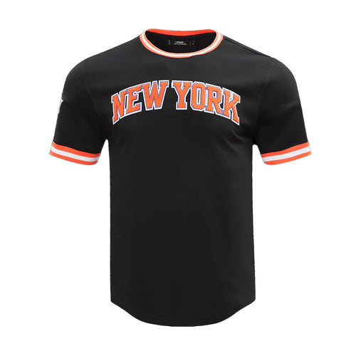 Pro Standard Mens NBA New York Knicks Classic Chenille Crew Neck T-Shirt BNK152756-BLK Black