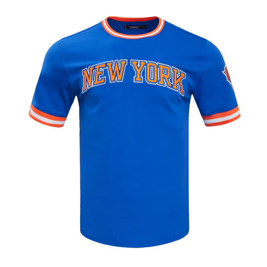 Pro Standard Mens NBA New York Knicks Classic Chenille Crew Neck T-Shirt BNK152756-RYB Royal Blue