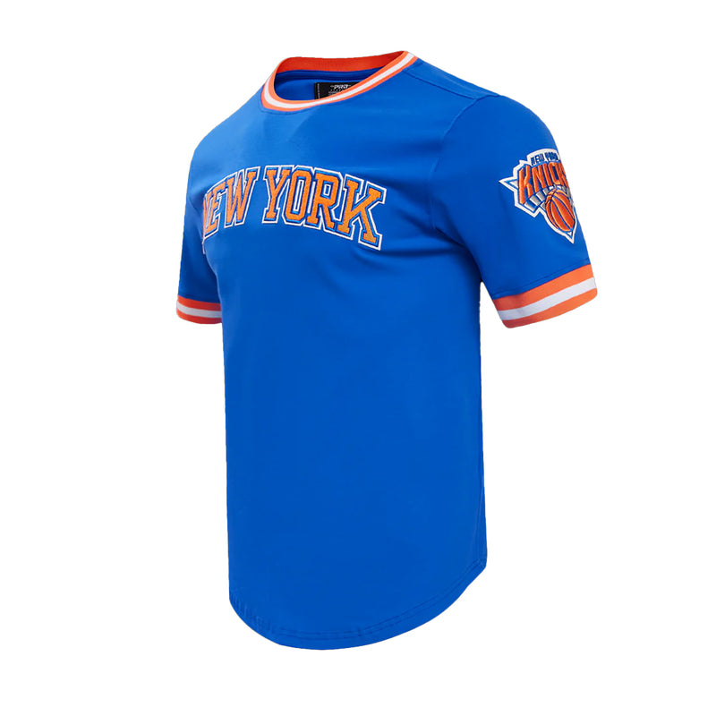 Pro Standard Mens NBA New York Knicks Classic Chenille Crew Neck T-Shirt BNK152756-RYB Royal Blue