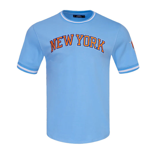 Pro Standard Mens NBA New York Knicks Classic Chenille Crew Neck T-Shirt BNK152756-UNI University Blue