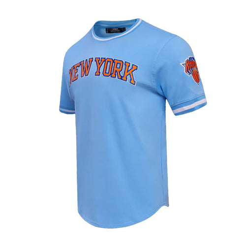 Pro Standard Mens NBA New York Knicks Classic Chenille Crew Neck T-Shirt BNK152756-UNI University Blue