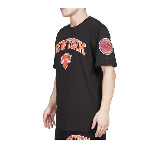 Pro Standard Mens NBA New York Knicks Classic Bristle Single Jersey Crew Neck T-Shirt  BNK152758-BLK Black