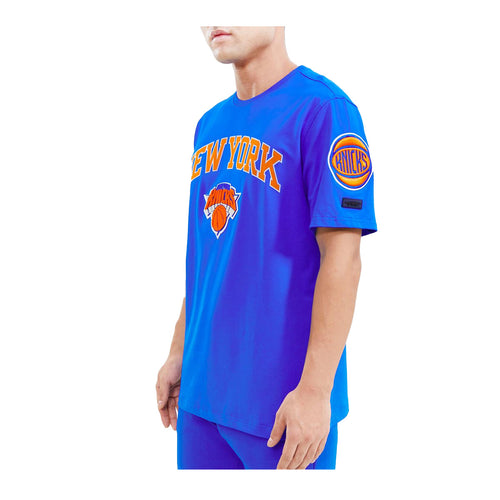 Pro Standard Mens NBA New York Knicks Classic Bristle Single Jersey Crew Neck T-Shirt  BNK152758-RYB Royal Blue