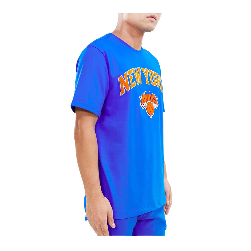 Pro Standard Mens NBA New York Knicks Classic Bristle Single Jersey Crew Neck T-Shirt  BNK152758-RYB Royal Blue