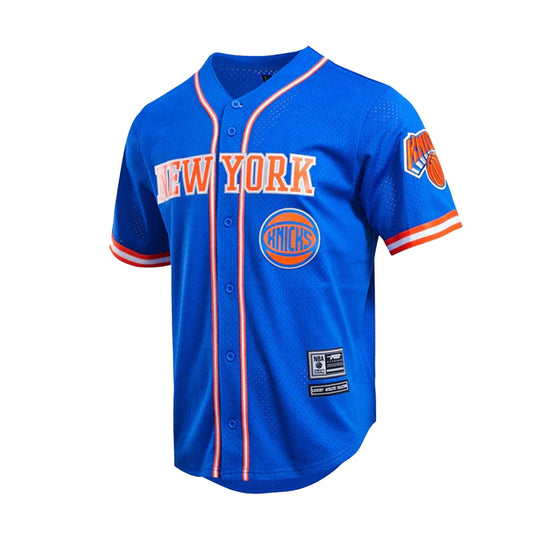 Pro Standard Mens NBA New York Knicks Button Front Shirt BNK153912-RYB Royal Blue