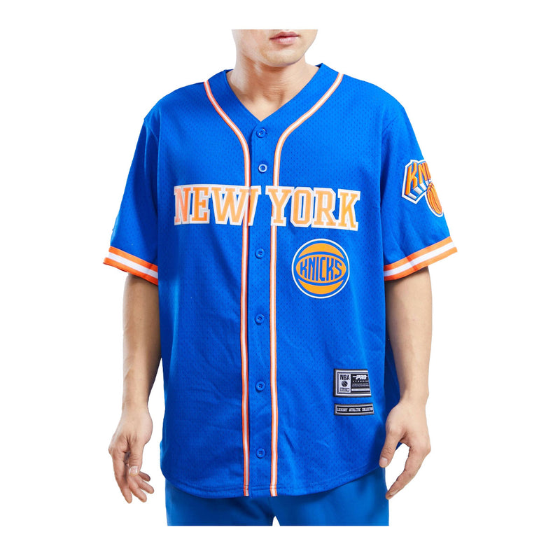 Pro Standard Mens NBA New York Knicks Button Front Shirt BNK153912-RYB Royal Blue
