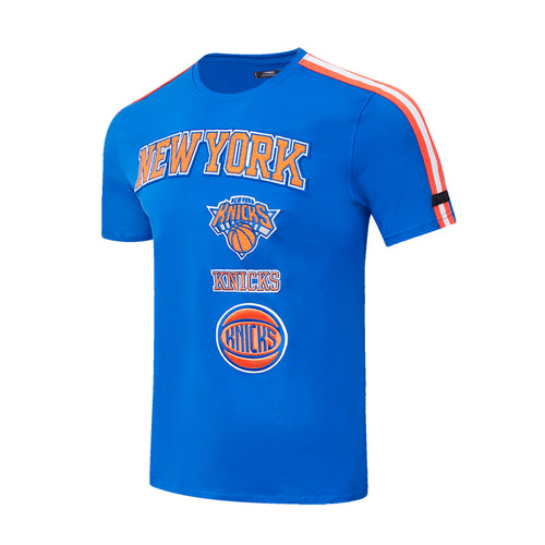 Pro Standard Mens NBA New York Knicks Retro Classic Striped Crew Neck T-Shirt BNK156099-RYO Royal