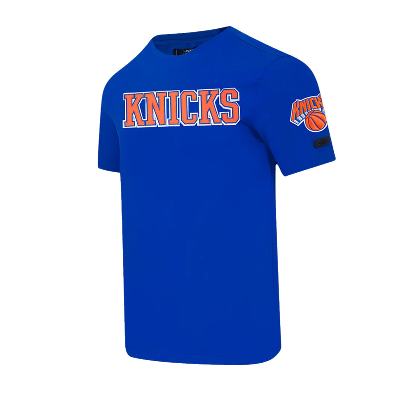 Pro Standard Mens NBA New York Knicks Tackle Twill Sj Crew Neck T-Shirt BNK156175-RYB Royal Blue