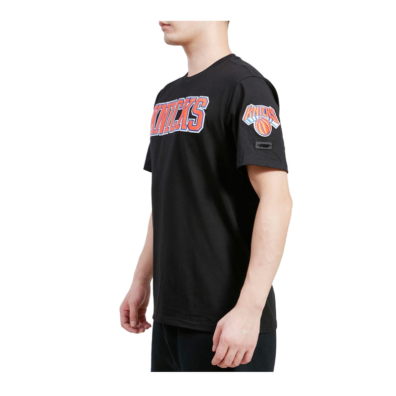 Pro Standard Mens NBA New York Knicks Tackle Twill Sj Crew Neck T-Shirt BNK156175-BLK Black
