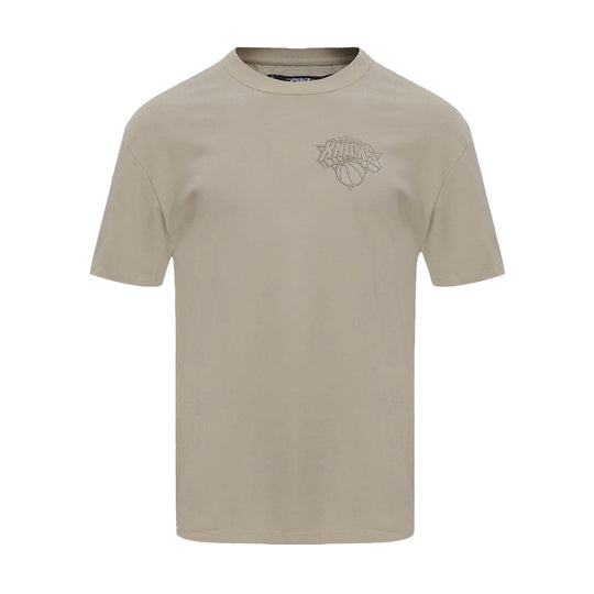 Pro Standard Mens NBA New York Knicks Neutral CJ Drop Shoulder Crew Neck T-Shirt BNK158150-TAU Taupe