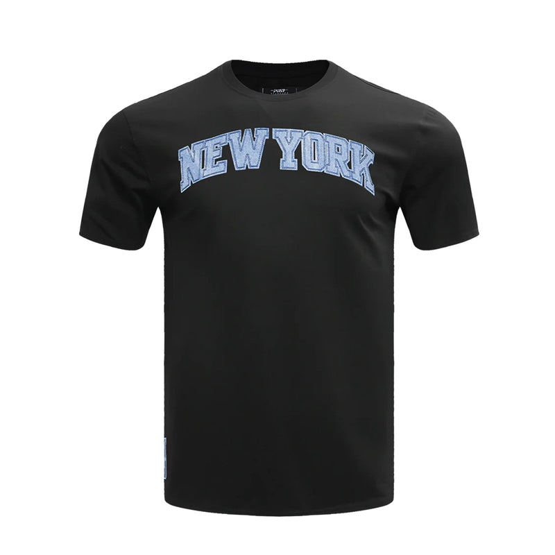 Pro Standard Mens NBA New York Knicks Varsity Blues Crew Neck T-Shirt BNK159798-BLK Black