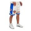 Pro Standard Mens NBA New York Knicks Retro Classic Dk 2.0 Shorts BNK356145-ERB Eggshell/ Royal Blue