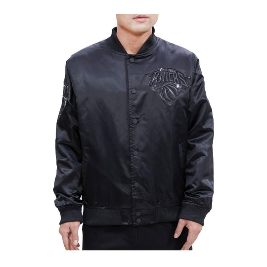 Pro Standard Mens NBA New York Knicks Satin Jacket BNK653453-BLK Black