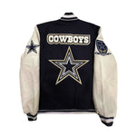 Pro Standard Mens NFL Dallas Cowboys Pro Prep Wool Varsity Jacket FDC649662-MNW Midnight Navy/White