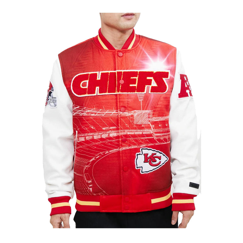 Pro Standard Mens NFL Kansas City Chiefs Varsity Jacket FKC640935-RED Red