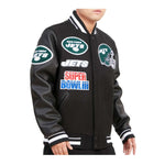 Pro Standard Mens NFL New York Jets Mash Up Varsity Jacket FNJ642570-BLK Black
