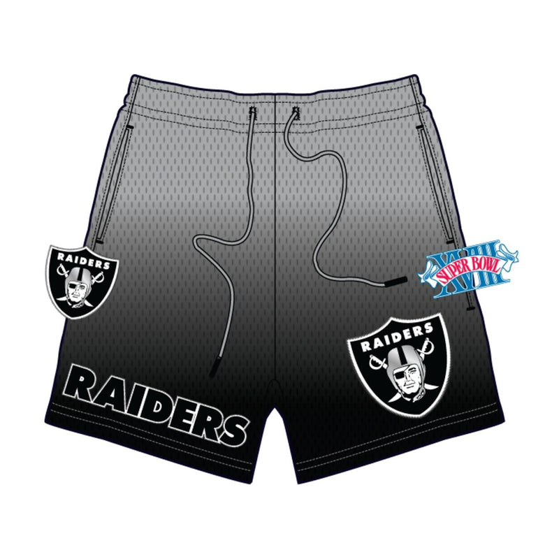 Pro Standard Mens NFL Las Vegas Raiders Team Ombre Mesh Shorts FOR344375-BGY Black/Gray