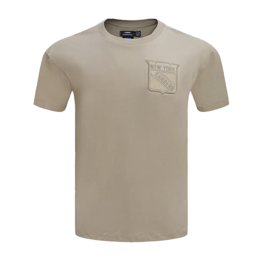 Pro Standard Mens NHL New York Rangers Neutral CJ Drop Shoulder Crew Neck T-Shirt HNR164365-TAU Taupe