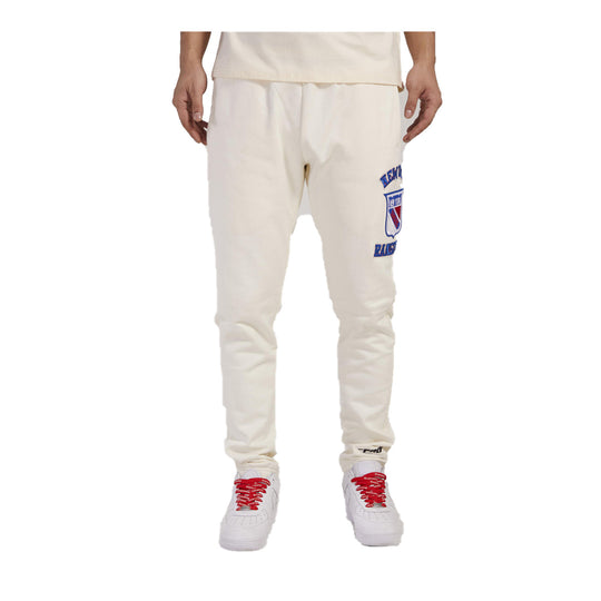 Pro Standard Mens NHL New York Rangers Retro Classic FLC Sweatpants HNR467248-ERB Eggshell/Royal Blue