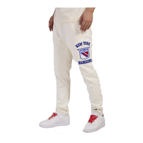 Pro Standard Mens NHL New York Rangers Retro Classic FLC Sweatpants HNR467248-ERB Eggshell/Royal Blue