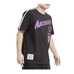 Pro Standard Mens MLB Arizona Diamondbacks Retro Classic Sj Striped Crew Neck T-Shirt LAD135123-EPU Eggshell/ Purple