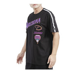 Pro Standard Mens MLB Arizona Diamondbacks Retro Classic Sj Striped Crew Neck T-Shirt LAD135123-EPU Eggshell/ Purple