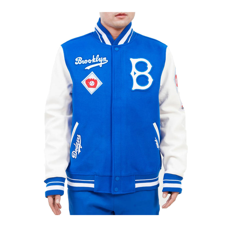 Pro Standard Mens MLB Brooklyn Dodgers Retro Classic Wool Varsity Jacket LBD635712-RWH Royal Blue/White