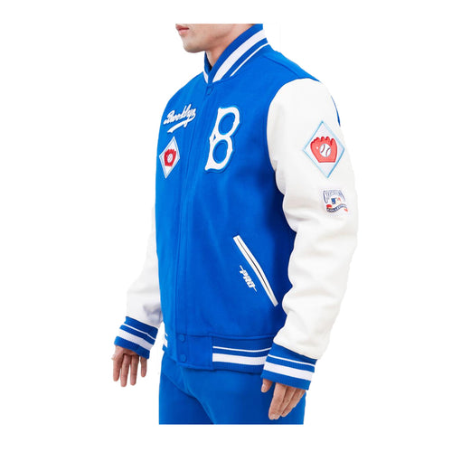 Pro Standard Mens MLB Brooklyn Dodgers Retro Classic Wool Varsity Jacket LBD635712-RWH Royal Blue/White