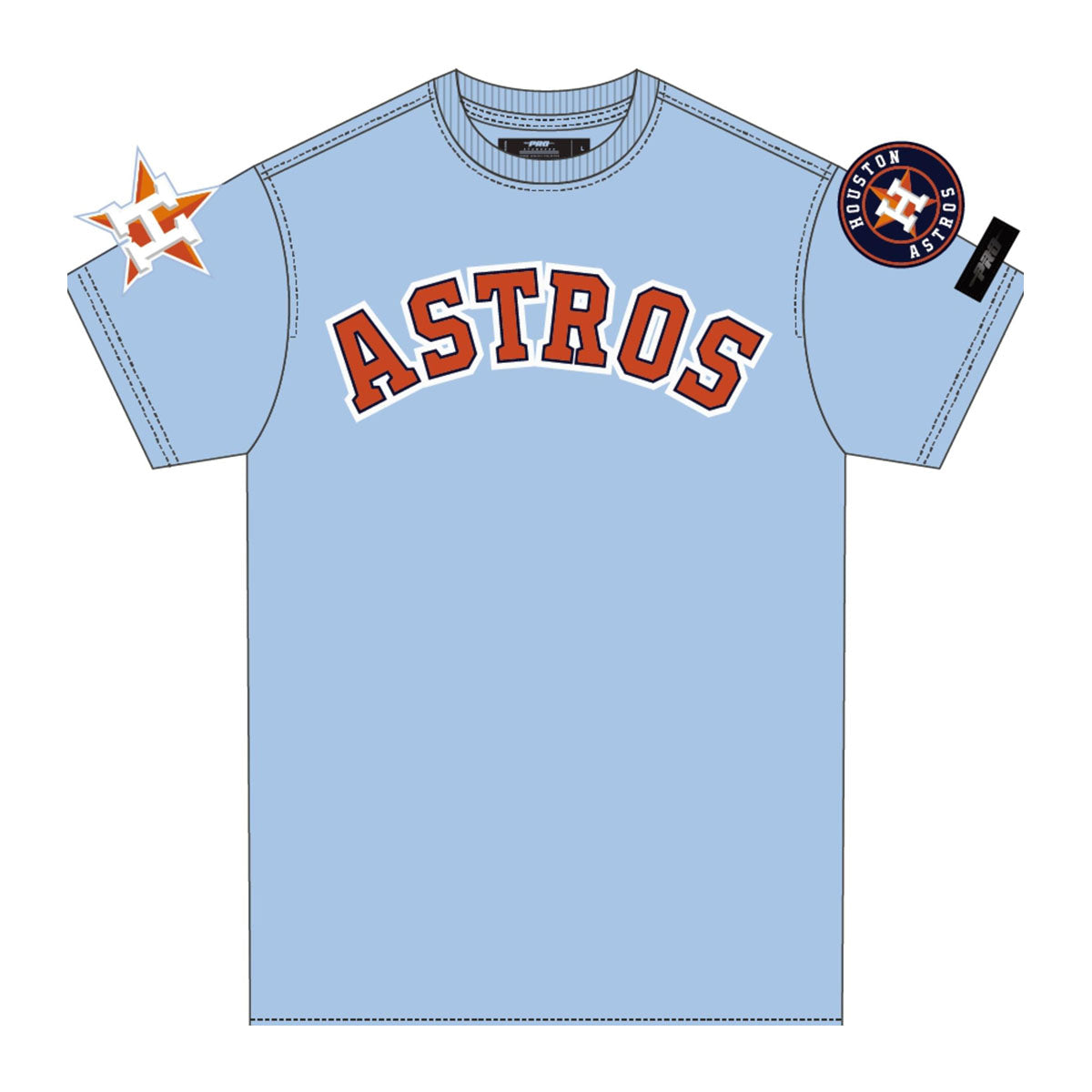Pro Standard Mens MLB Houston Astros Pro Team Crew Neck T-Shirt