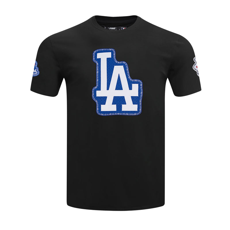 Pro Standard Mens MLB Los Angeles Dodgers Top DIY Pick Stitch Crew Neck T-Shirt LLD1314894-BLK Black