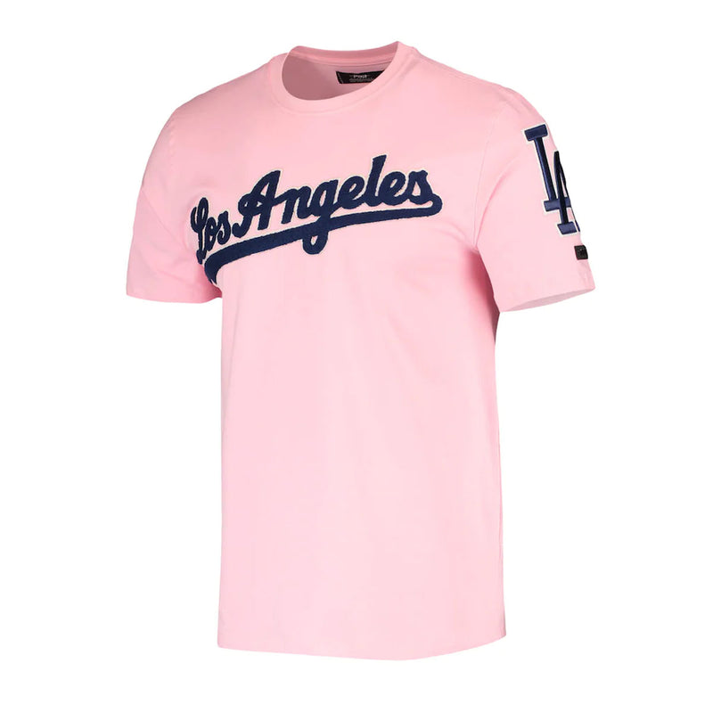 Pro Standard Mens MLB Los Angeles Dodgers Pro Team Crew Neck T-Shirt LLD131604-PNK Pink