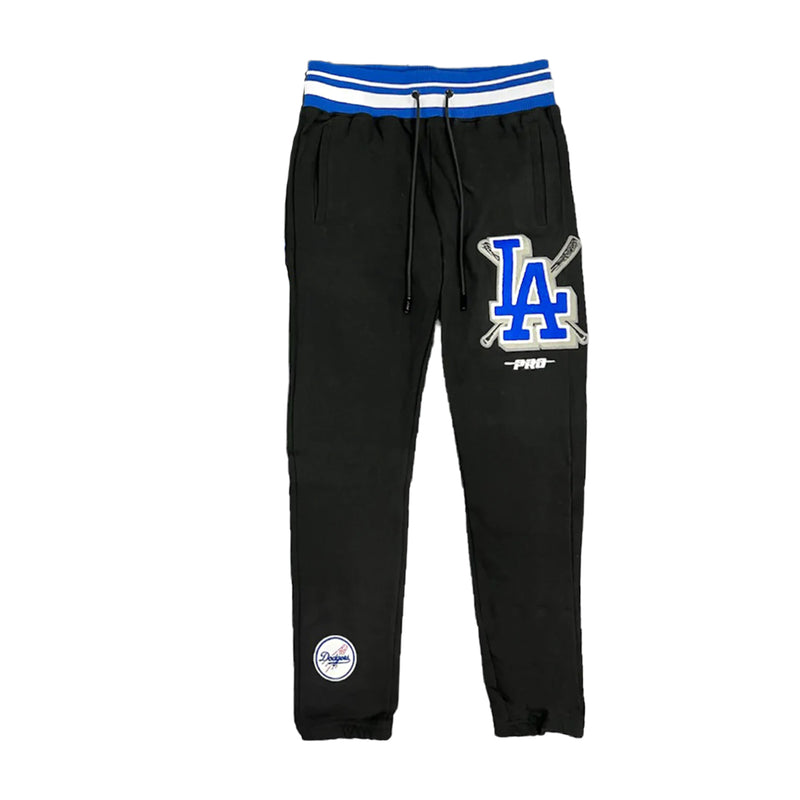 Pro Standard Mens MLB Los Angeles Dodgers Mash Up Logo Sweatpants LLD433358-BLK Black