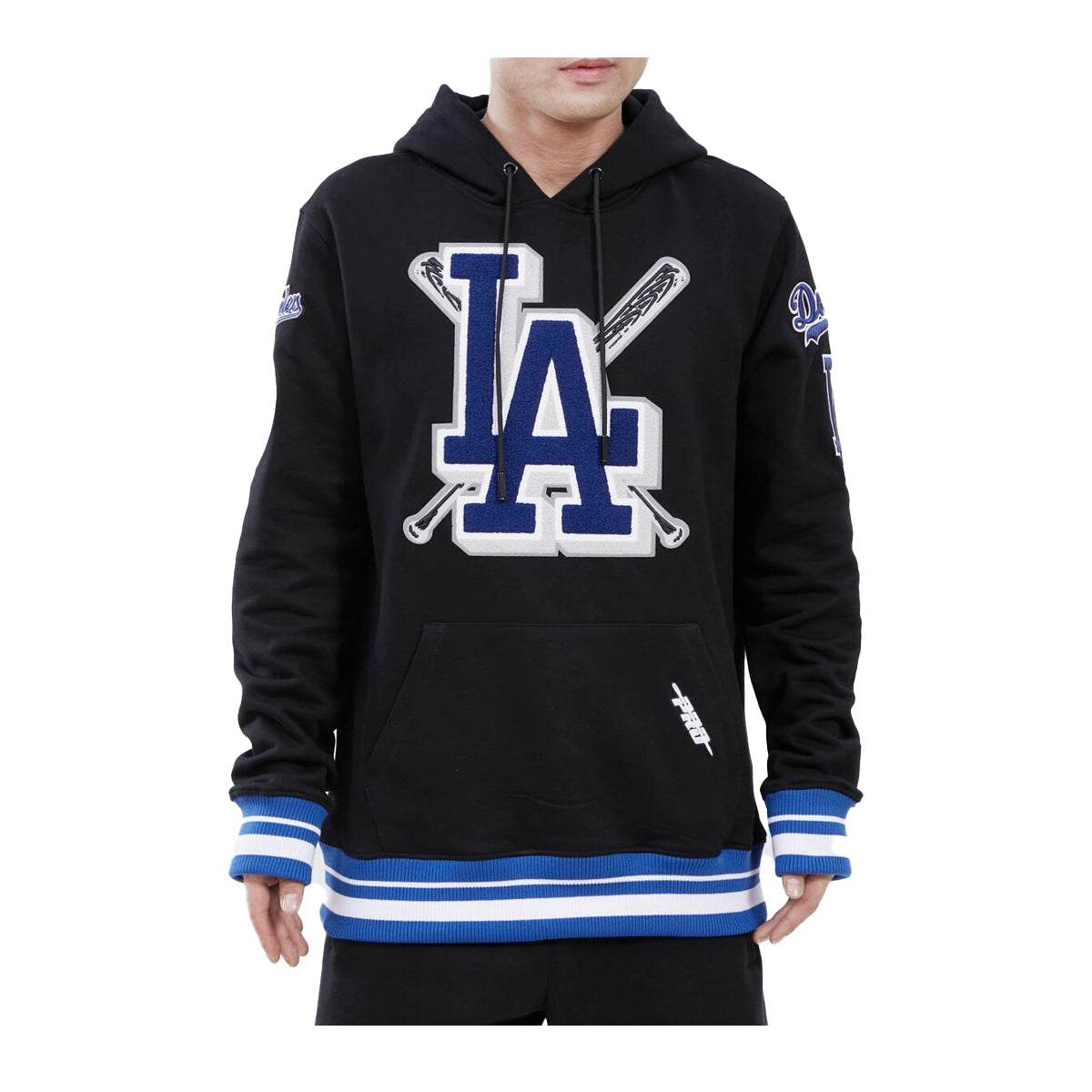 Pro Standard MLB Los Angeles Dodgers Mash Up Logo Black P/O Hoodie LLD533333-BLK - L