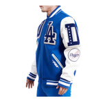 Pro Standard Mens MLB Los Angeles Dodgers Mash Up Varsity Jacket LLD633329-DBL Dodger Blue