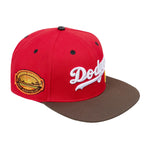 Pro Standard Unisex MLB Los Angeles Dodgers Metal Cover Wool Snapback Hat LLD736883-RDB Red/Brown