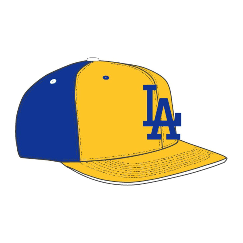 Pro Standard Unisex MLB Los Angeles Dodgers 2 Tone Wool Snapback Hat LLD737593-YBL Yellow/Blue