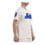 Pro Standard Mens MLB New York Mets Triple Tonal Single Jersey Crew Neck T-Shirt LNM1314522-EGG Eggshell