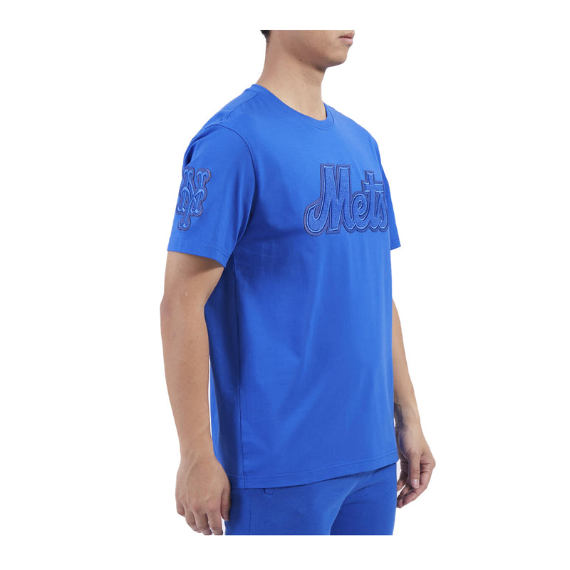 Pro Standard Mens MLB New York Mets Triple Tonal Single Jersey Crew Neck T-Shirt LNM1314522-RYB Royal Blue