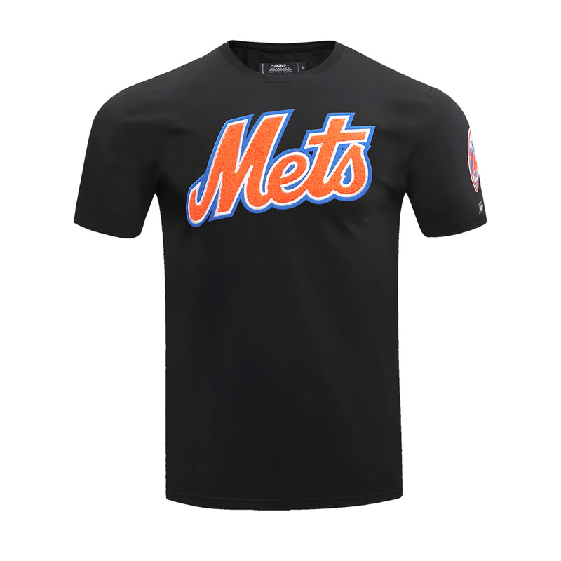 Pro Standard Mens MLB New York Mets Top Classic Chennile Crew Neck T-Shirt LNM131583-BLK Black