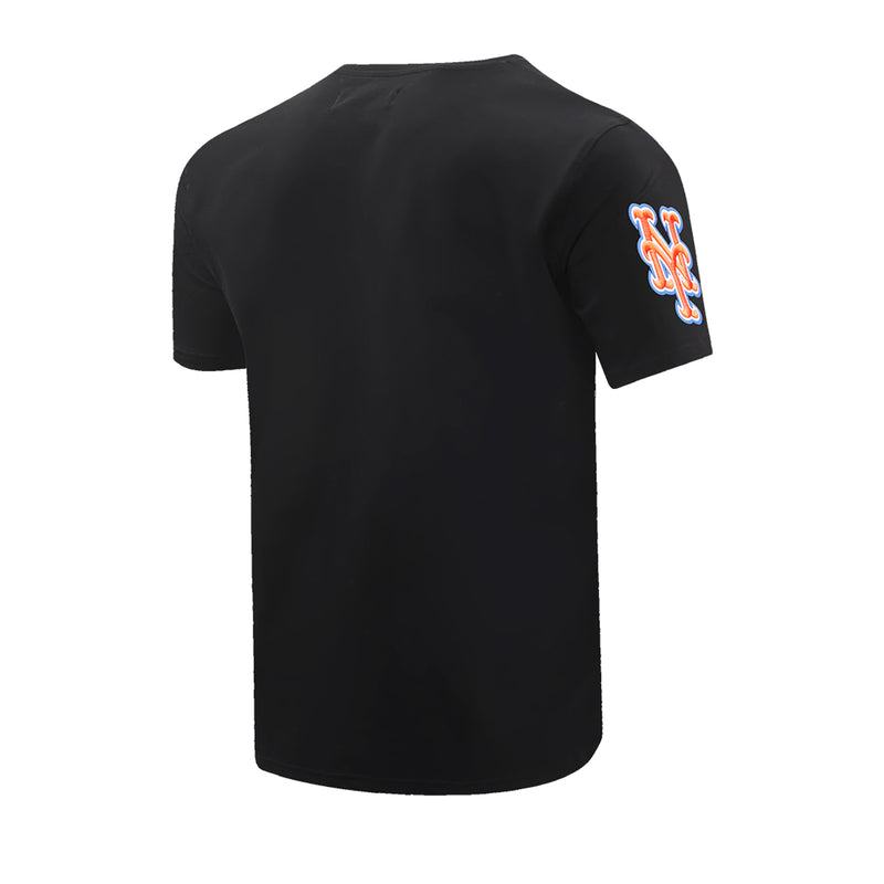 Pro Standard Mens MLB New York Mets Top Classic Chennile Crew Neck T-Shirt LNM131583-BLK Black