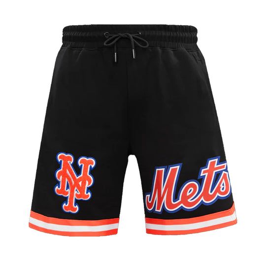 Pro Standard Mens MLB New York Mets Logo Pro Team Shorts LNM331584-BLK Black