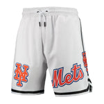 Pro Standard Mens MLB New York Mets Logo Pro Team Shorts LNM331584-WHT White