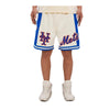 Pro Standard Mens MLB New York Mets Retro Classic Dk 2.0 Shorts LNM335555-ERB Eggshell/ Royal Blue
