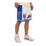 Pro Standard Mens MLB New York Mets Retro Classic Dk 2.0 Shorts LNM335555-ERB Eggshell/ Royal Blue