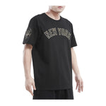 Pro Standard Mens MLB New York Yankees Black & Gold SJ Crew Neck T-Shirt LNY1312738-BLK Black